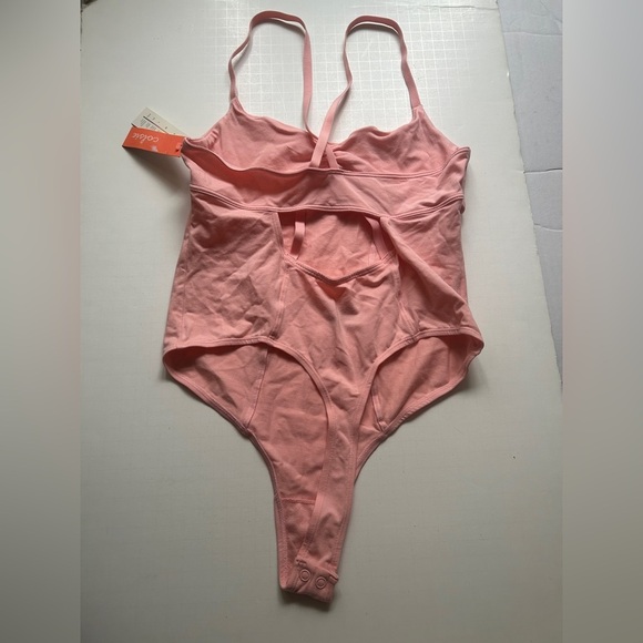 Colsie Women's Balletcore Pink Thong Bodysuit - S NWT - Picture 2 of 7